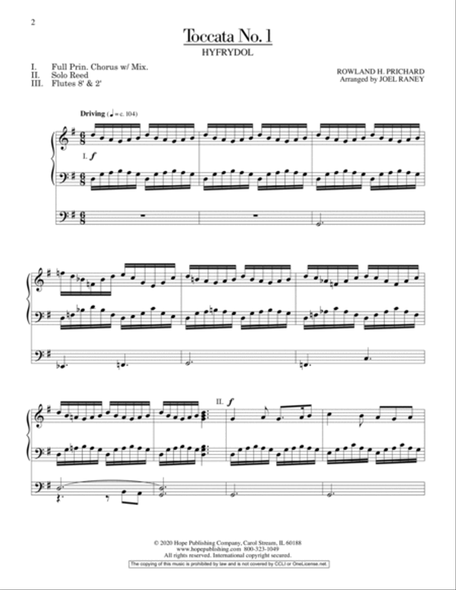 Ten Toccatas On Classic Hymn Tunes for Organ Organ Solo scores gallery preview page 3