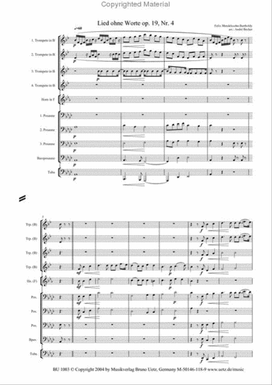 Song Without Words Song Without Words Horn scores gallery preview page 2