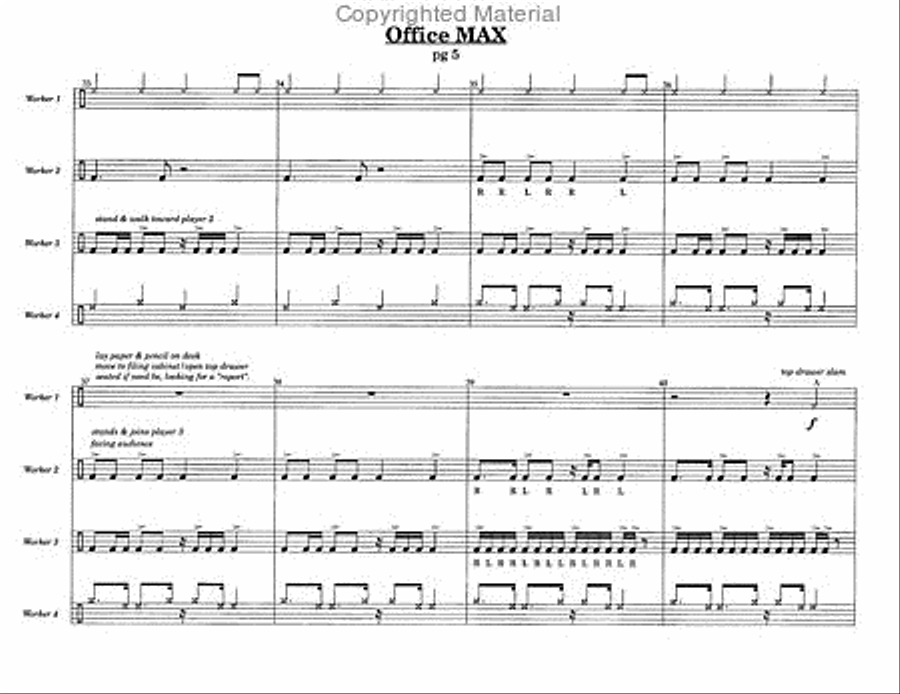 Office MAX Percussion Ensemble scores gallery preview page 5