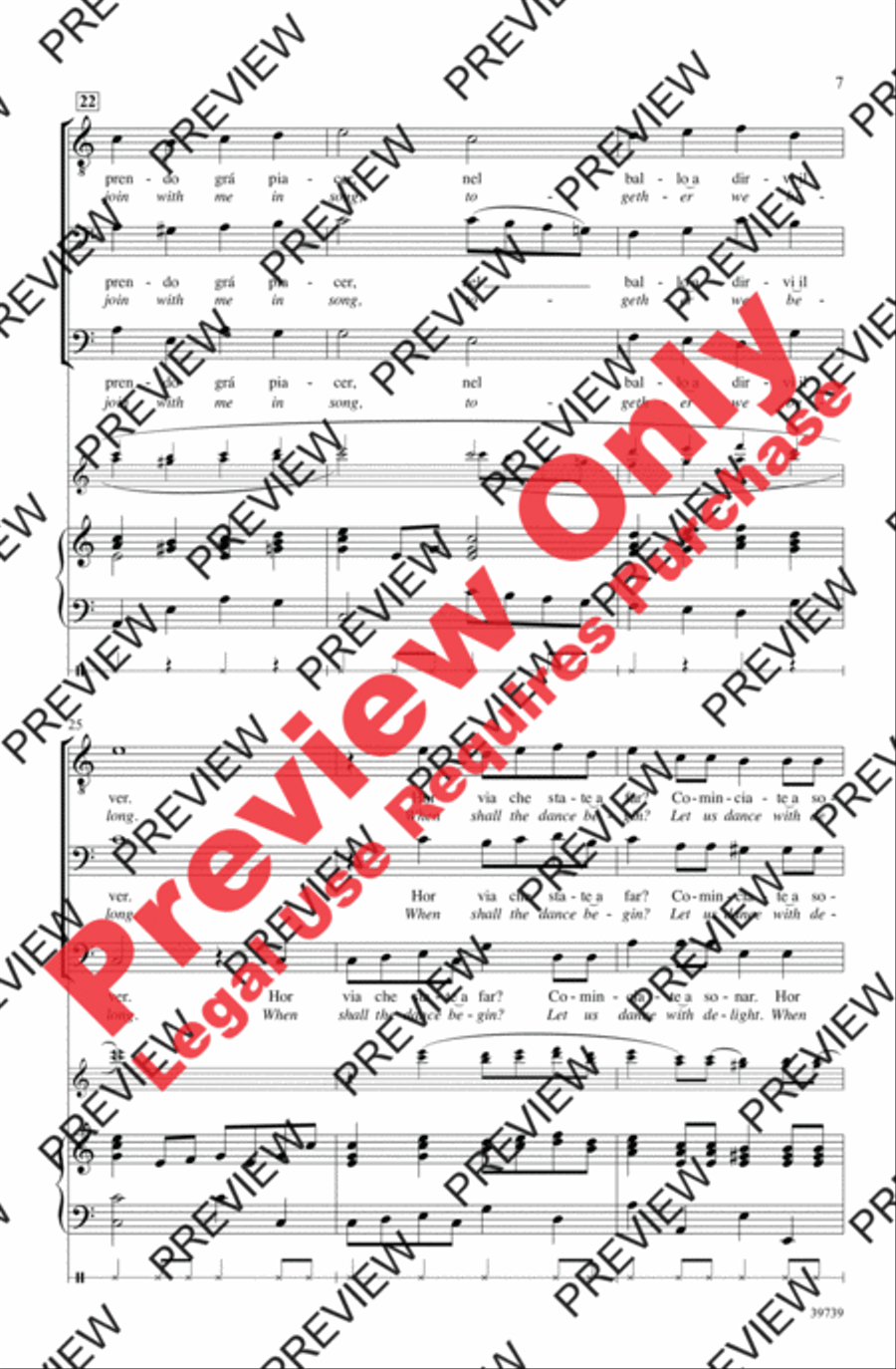 Sonatemi un Balletto Men's Choir scores gallery preview page 7