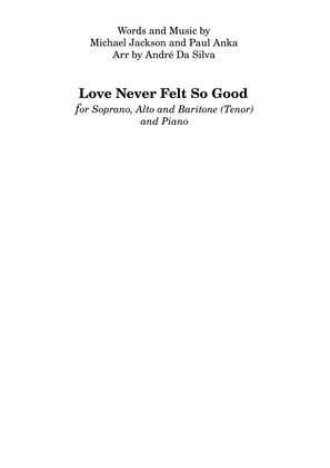 Book cover for Love Never Felt So Good