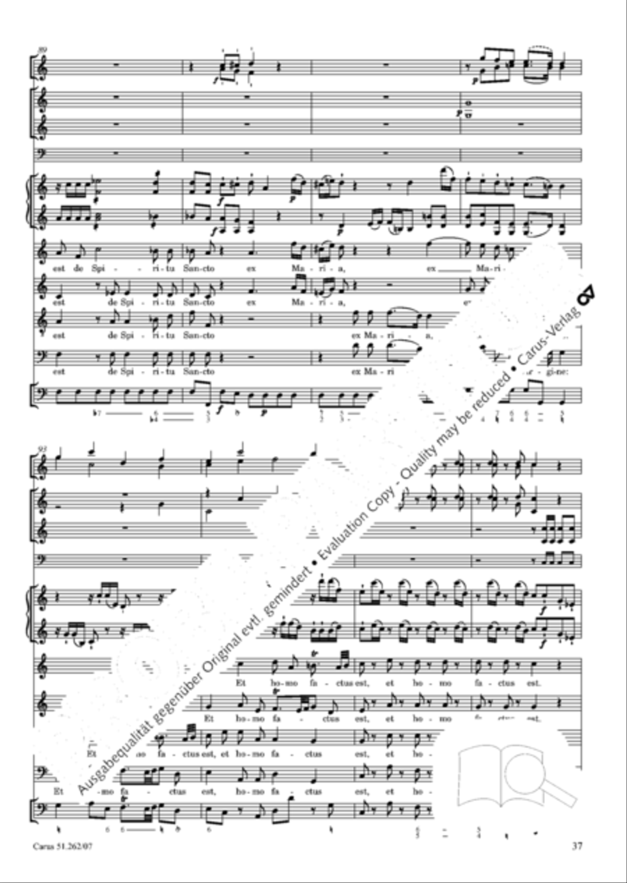 Missa longa in C major (Missa longa in C) 4-Part scores gallery preview page 38
