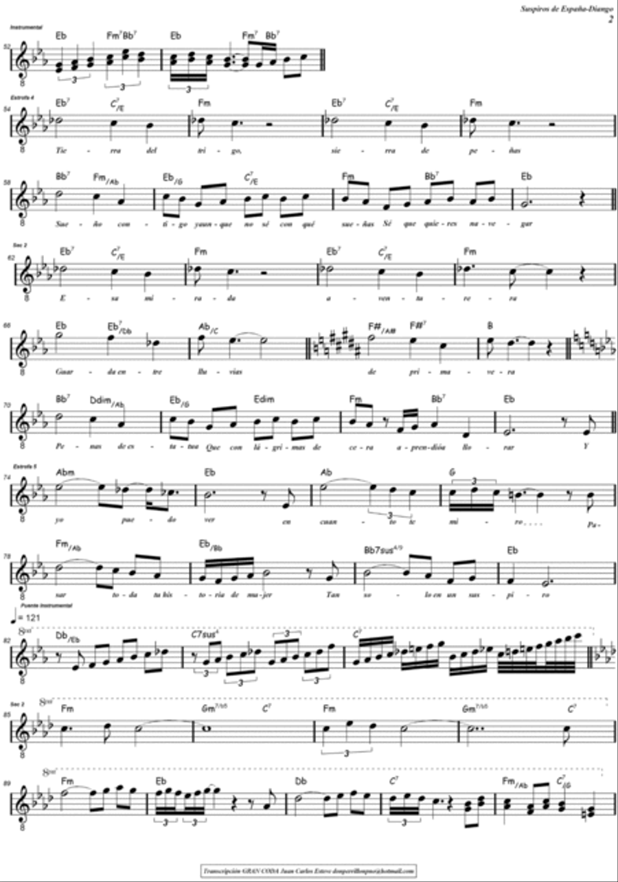 Suspiros De Espana Piano scores gallery preview page 2