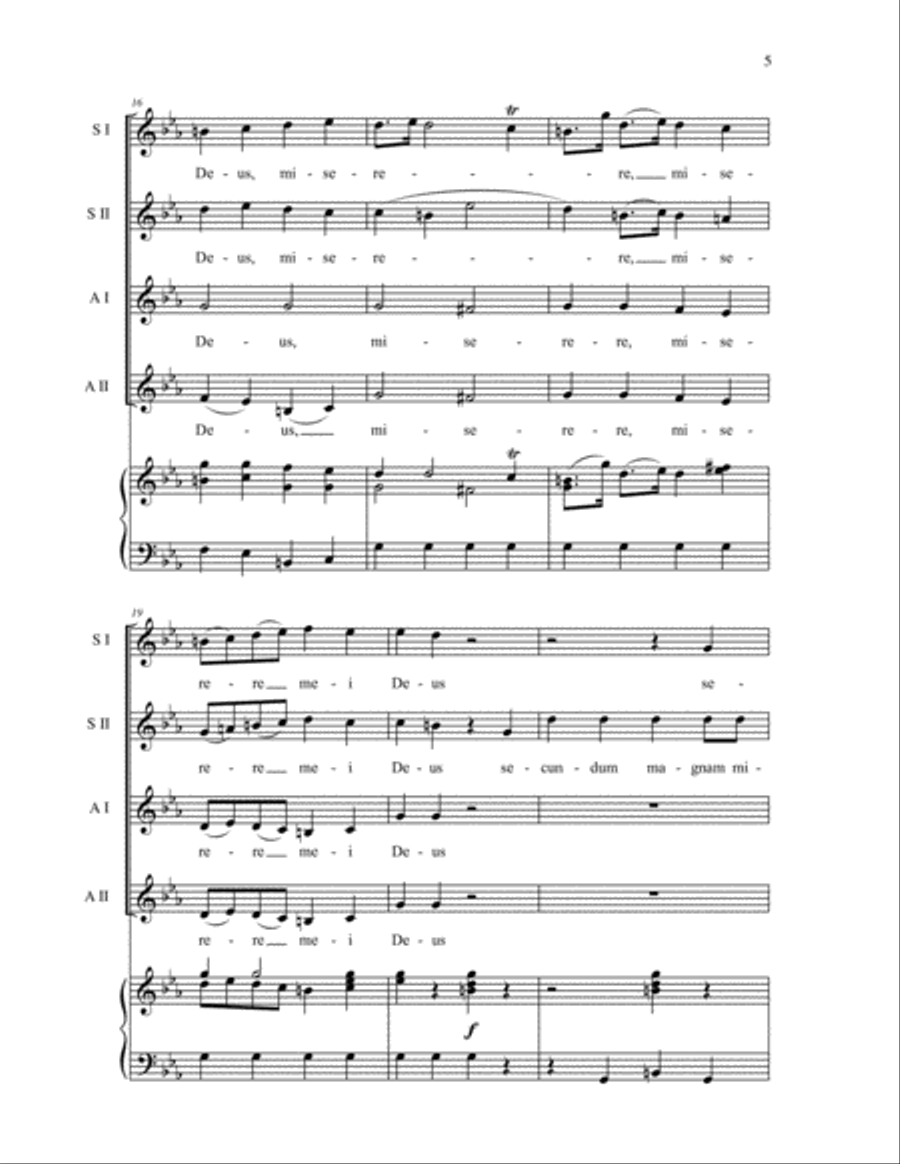 Miserere Mei Deus SSAA scores gallery preview page 11