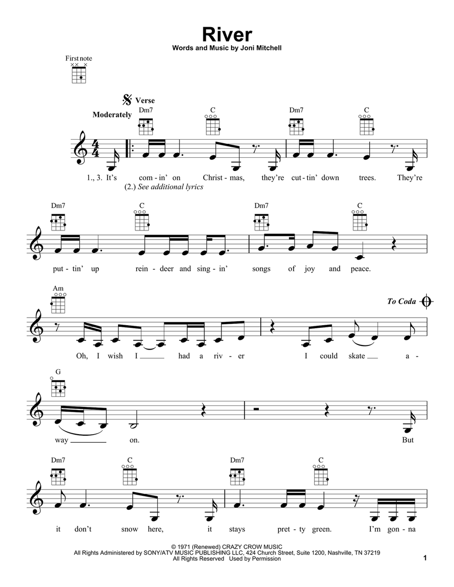 River River Ukulele scores gallery preview page 1