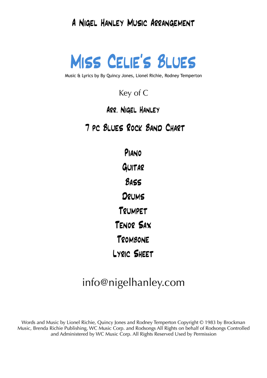 Miss Celie's Blues (sister) Jazz Ensemble scores gallery preview page 3