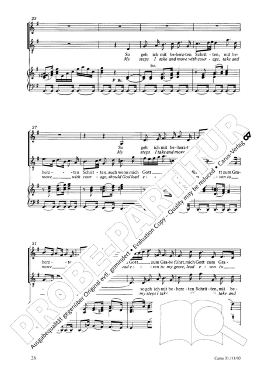 God's will is best, it shall be done (Was mein Gott will, das g'scheh allzeit) 4-Part scores gallery preview page 29