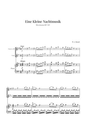 Eine Kleine Nachtmusik for Clarinet, Violin and Piano