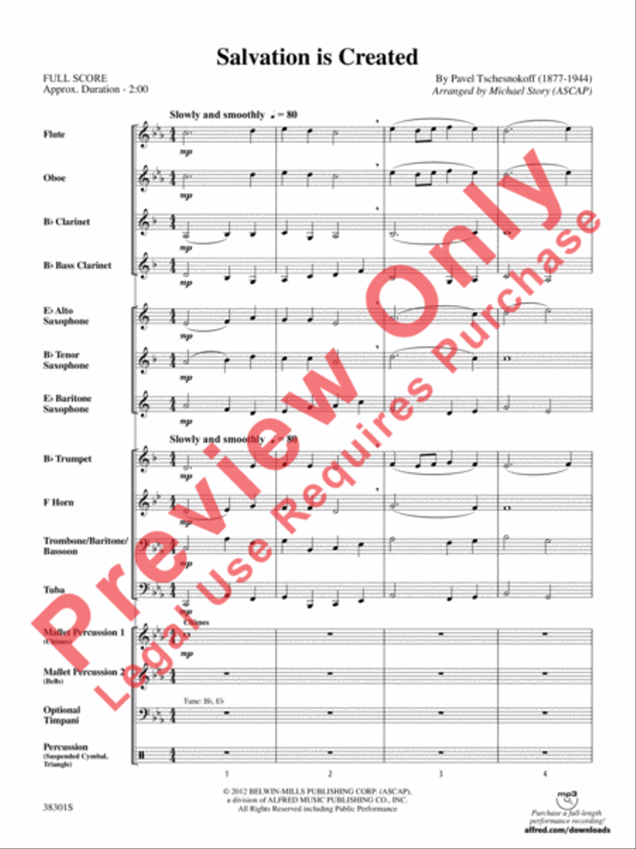 Salvation Is Created Concert Band scores gallery preview page 3