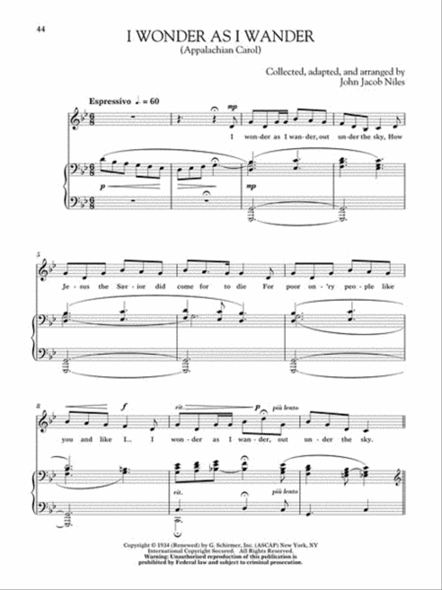Songs of John Jacob Niles – Revised and Expanded Edition Low Voice scores gallery preview page 9