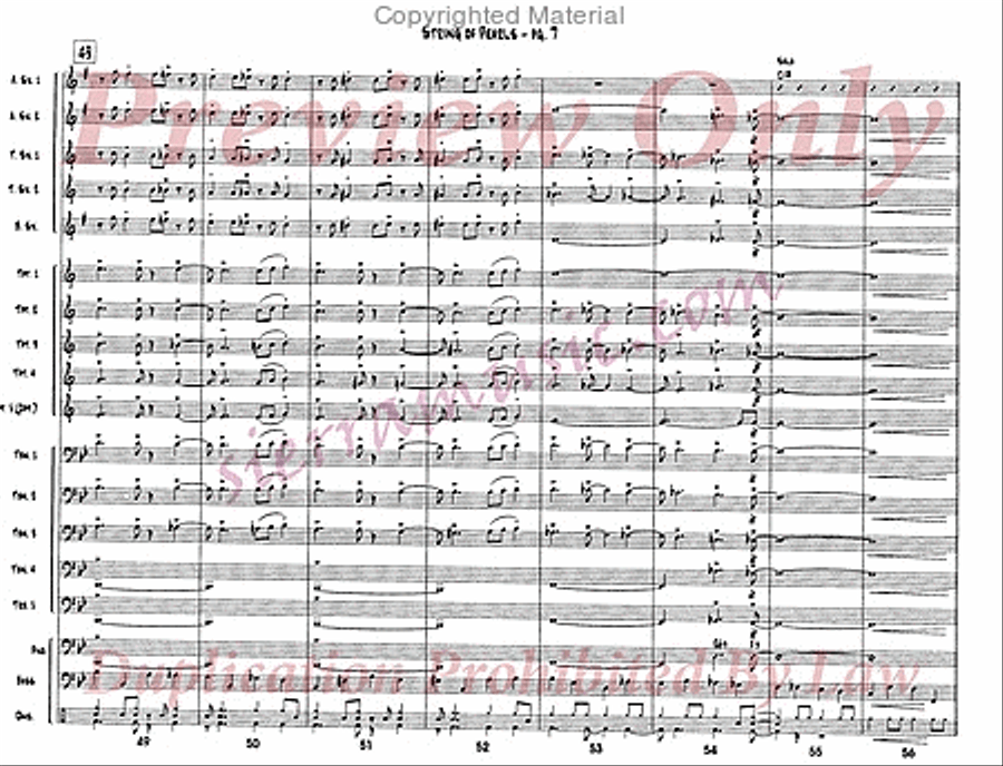 String Of Pearls Jazz Ensemble scores gallery preview page 8