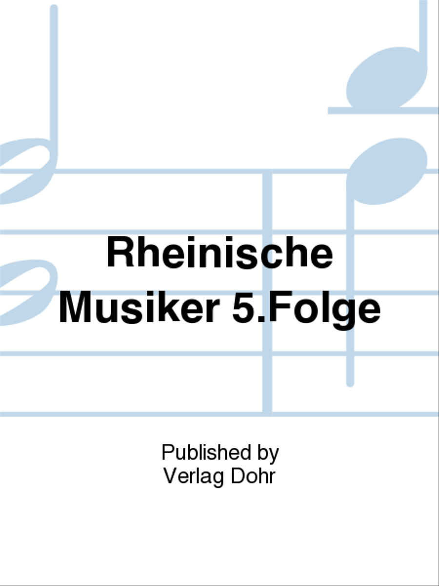 Rheinische Musiker 5.Folge Collection / Songbook scores gallery preview page 1