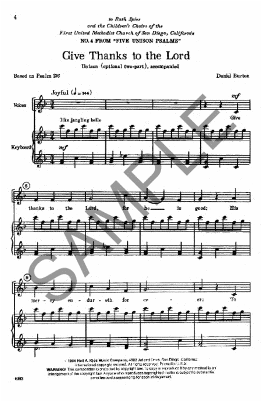 Give Thanks to the Lord SSA scores gallery preview page 2