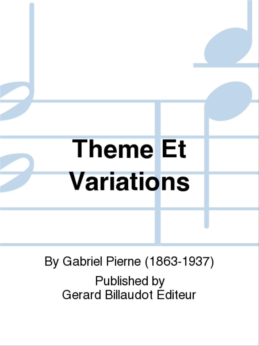 Theme Et Variations Theme Et Variations Chamber Music scores gallery preview page 1