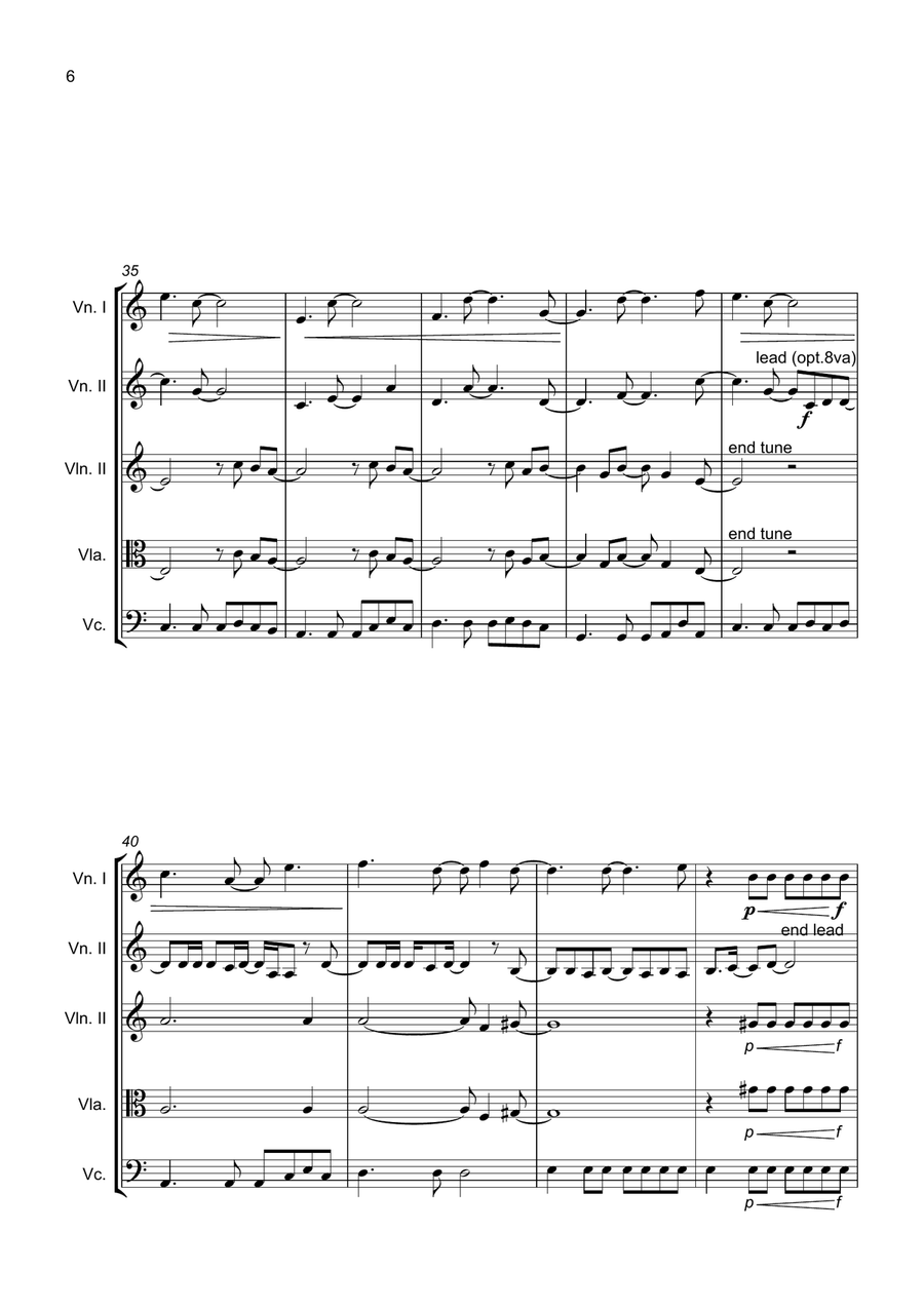 Flowers Flowers String Quartet scores gallery preview page 6