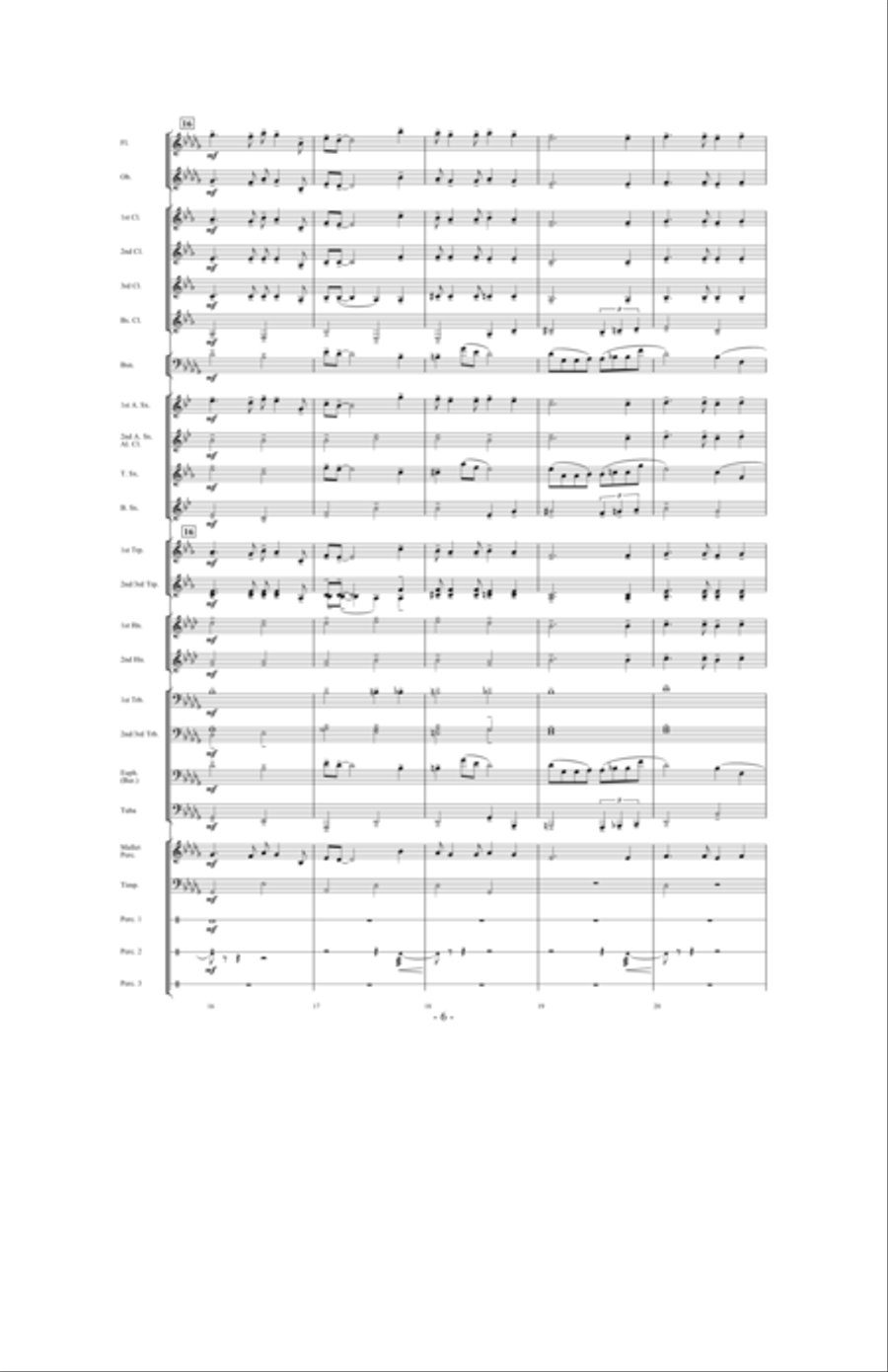 A Quiet Journey Home Concert Band scores gallery preview page 5