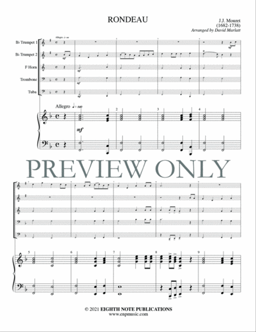 Rondeau Rondeau Brass Ensemble scores gallery preview page 3