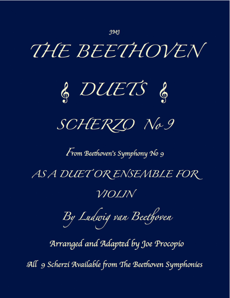 THE BEETHOVEN DUETS FOR VIOLIN SCHERZO NO 9 image number null