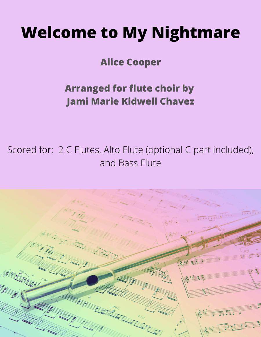 Welcome To My Nightmare Flute Choir scores gallery preview page 1
