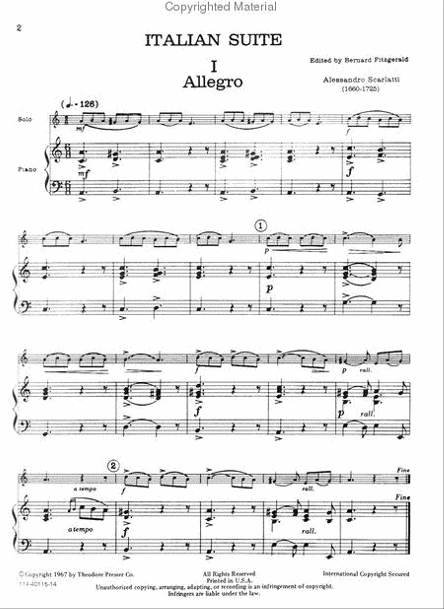 Italian Suite Chamber Music scores gallery preview page 2