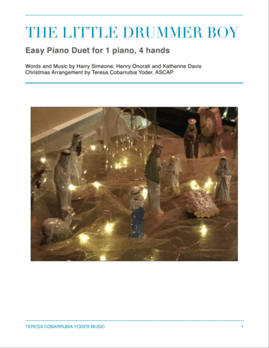 The Little Drummer Boy Easy Piano scores gallery preview page 1