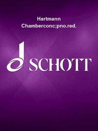 Book cover for Hartmann Chamberconc;pno.red.