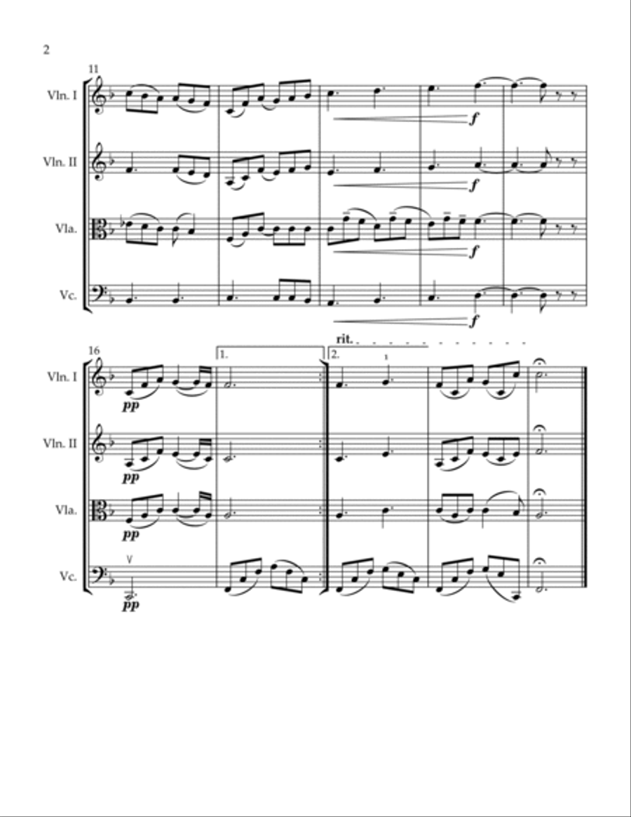 Band Of Brothers - Main Title String Quartet scores gallery preview page 2
