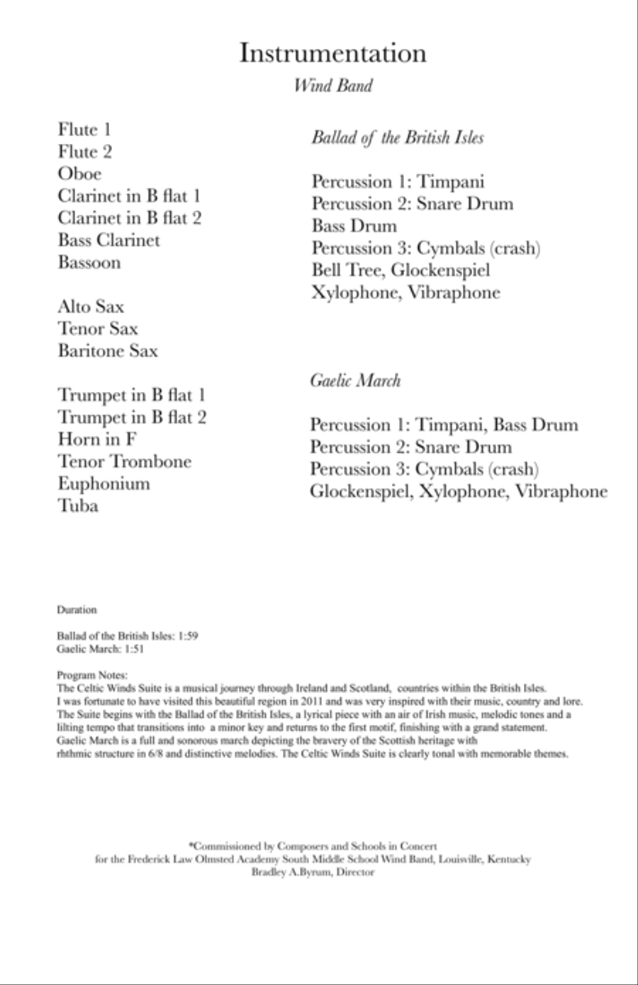The Celtic Winds Suite for Concert Wind Band - Grade 2 Concert Band scores gallery preview page 2