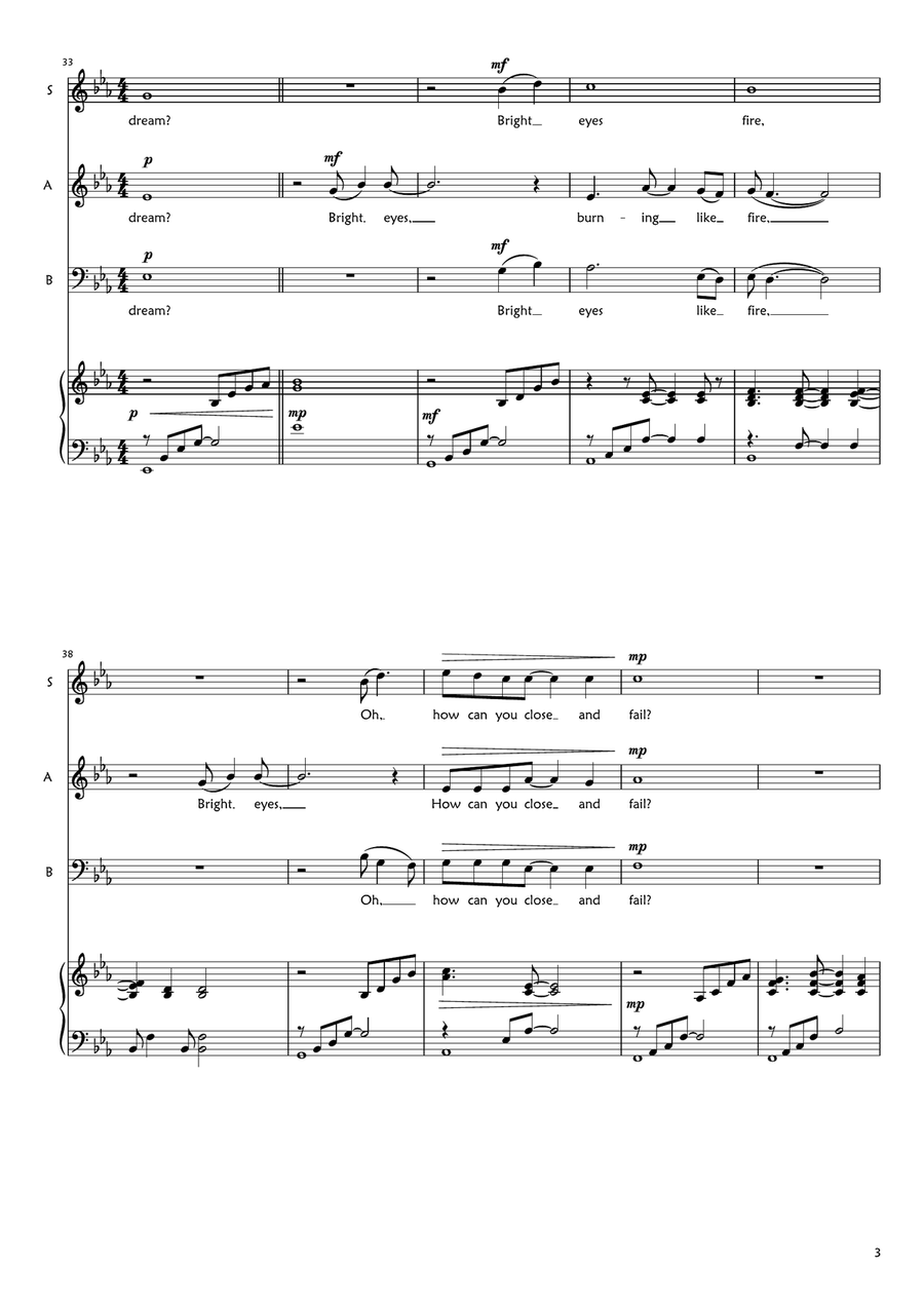 Bright Eyes Bright Eyes 3-Part scores gallery preview page 3