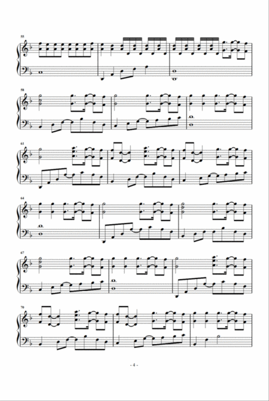 Fake Love Piano Solo scores gallery preview page 4