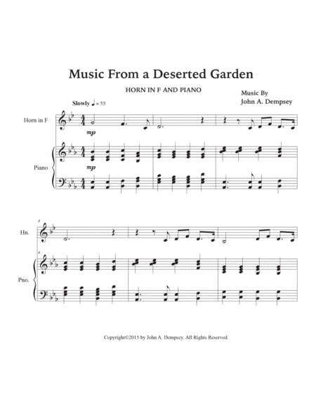 Music From a Deserted Garden (Horn in F and Piano) image number null