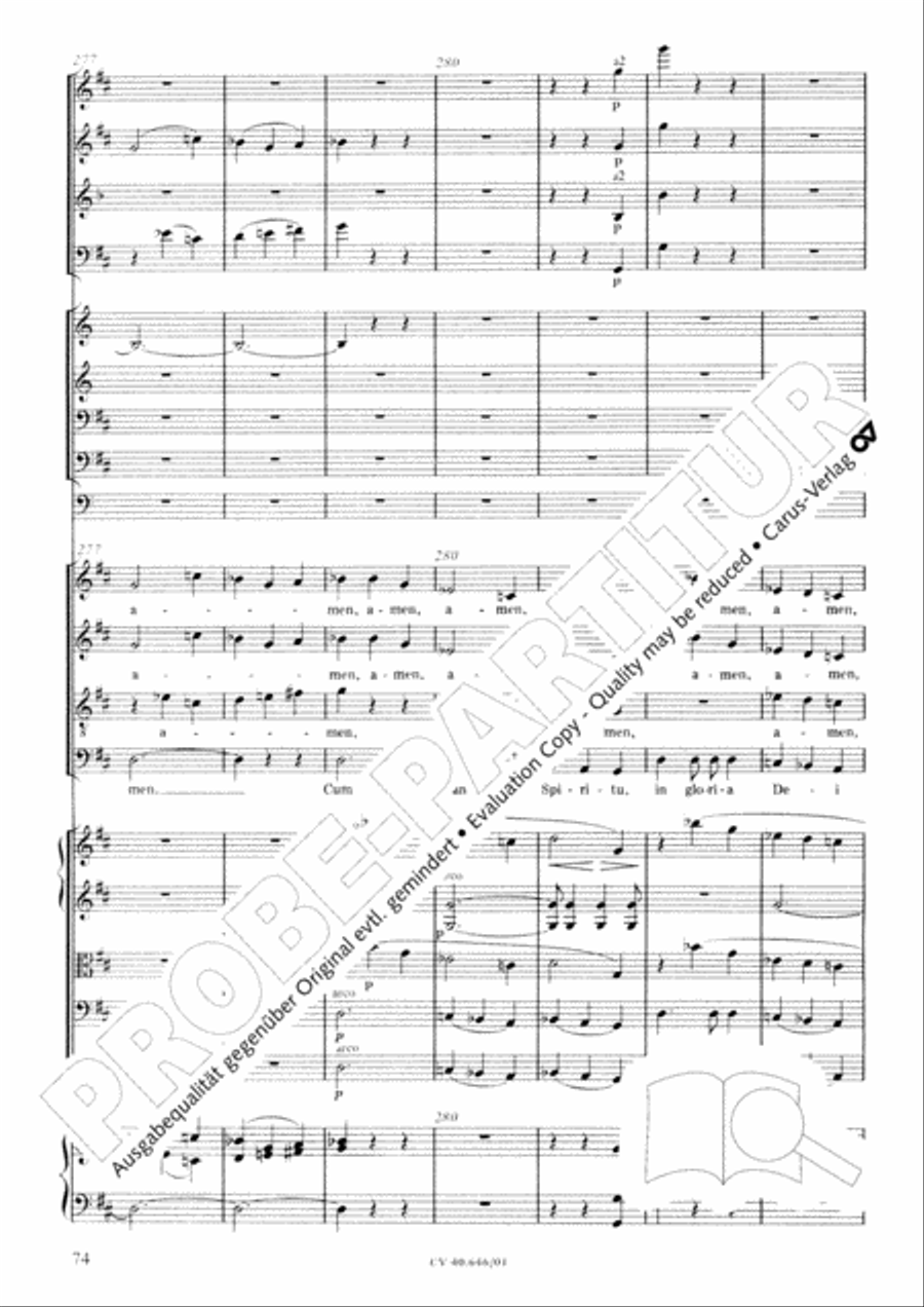 Mass in A Major (2 versions) STB scores gallery preview page 85