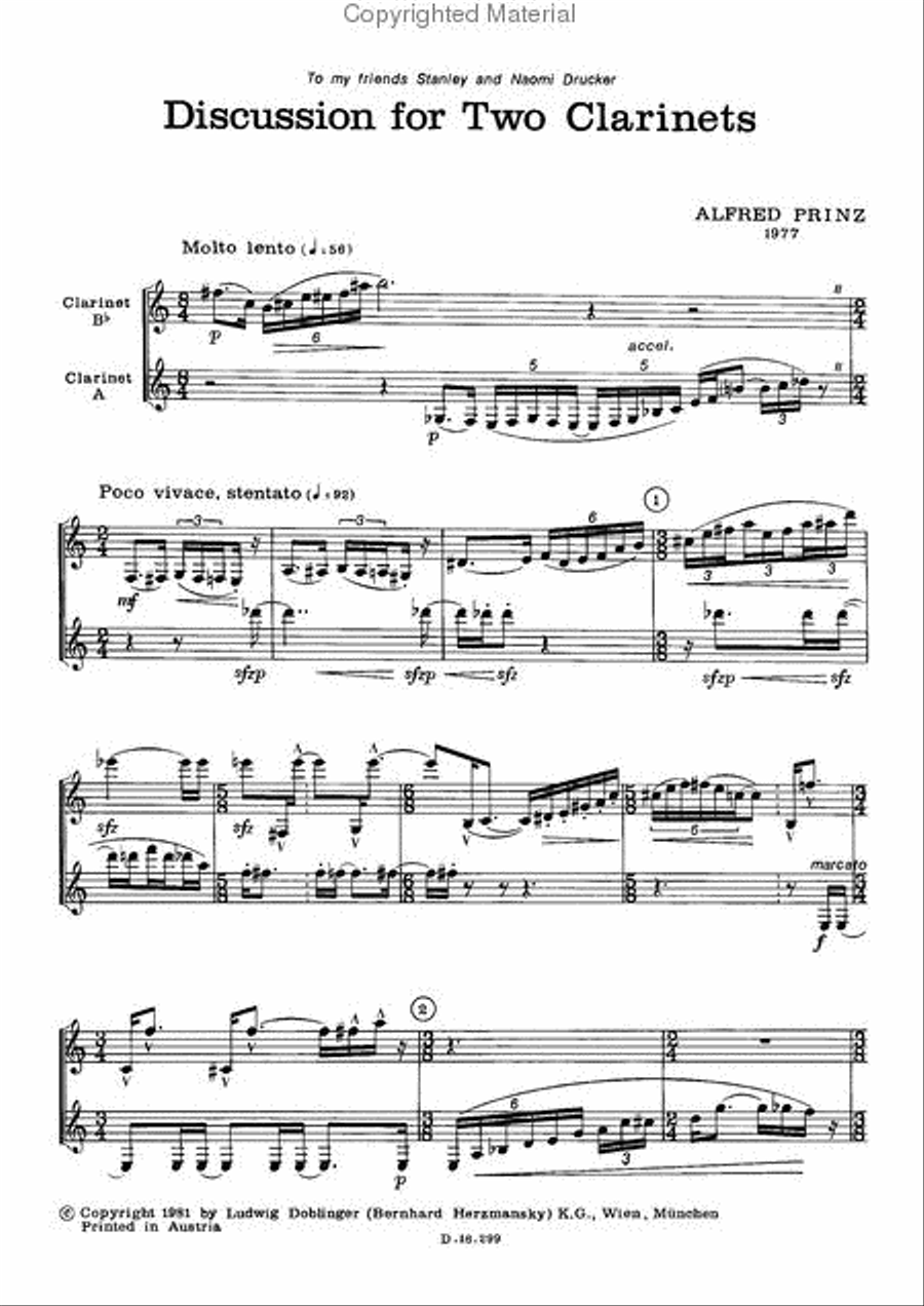 Discussion for 2 Clarinets Clarinet Duet scores gallery preview page 2