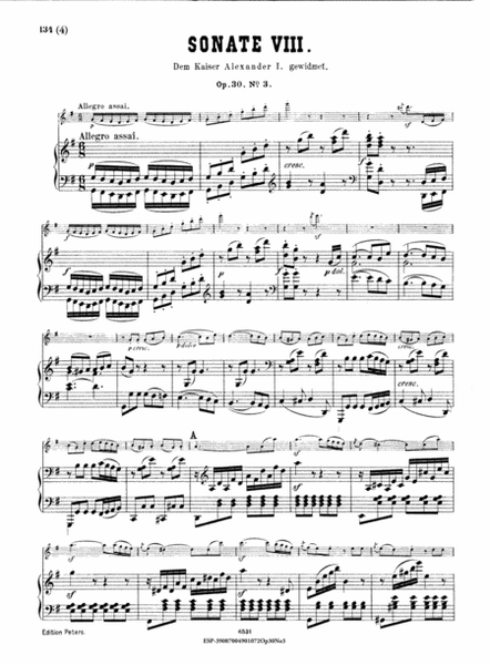 Sonata in G Major, Op. 30, No.3