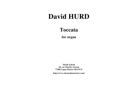 David Hurd: Toccata for organ