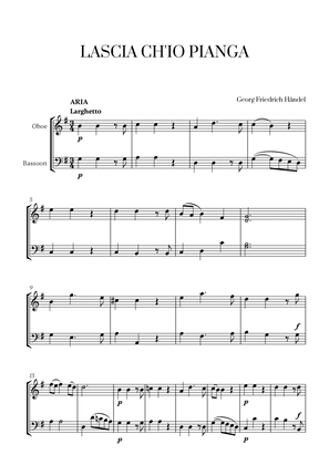 Book cover for Haendel - Lascia ch’io pianga for Oboe and Bassoon