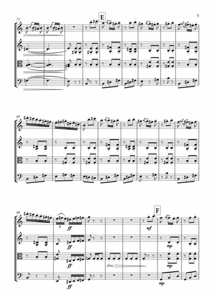 La Boda de Luis Alonso - G. Gimenez - For String Quartet (Full Score) image number null