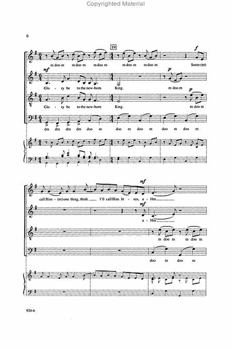 Mary, What You Gonna Name that Pretty Little Baby? - SATB Octavo image number null