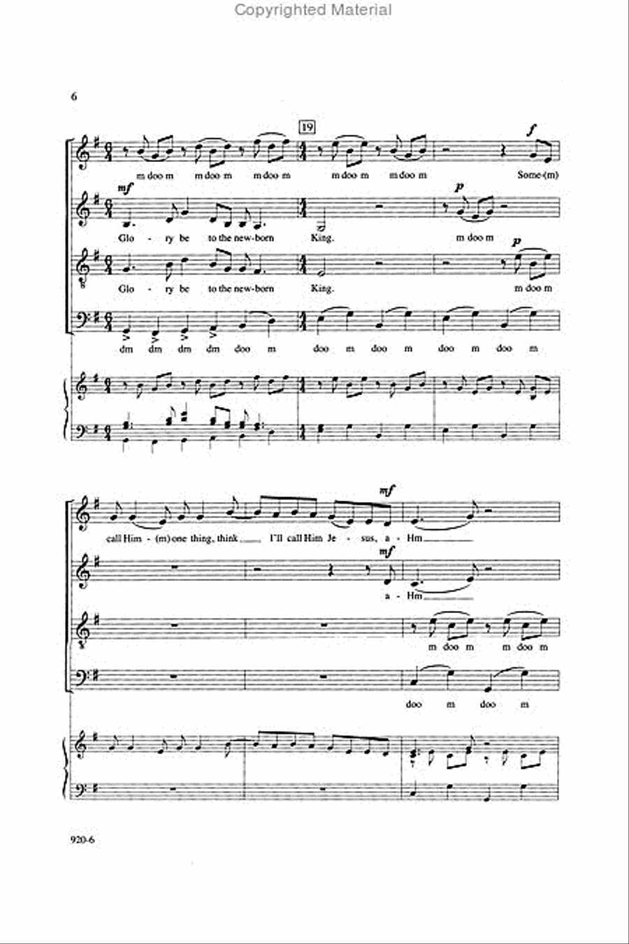 Mary, What You Gonna Name that Pretty Little Baby? - SATB Octavo 4-Part scores gallery preview page 7