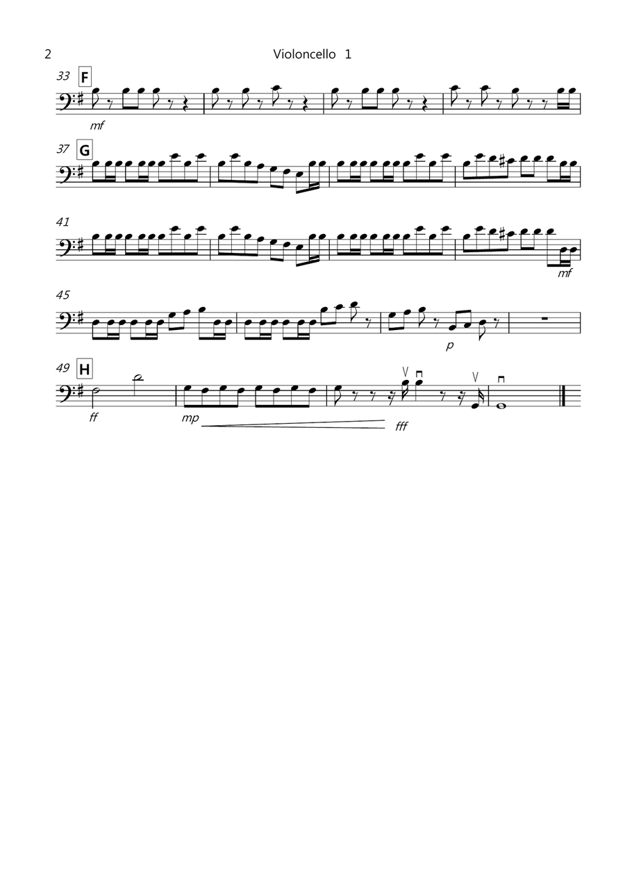 William Tell Overture for Cello Quartet Cello Solo scores gallery preview page 6