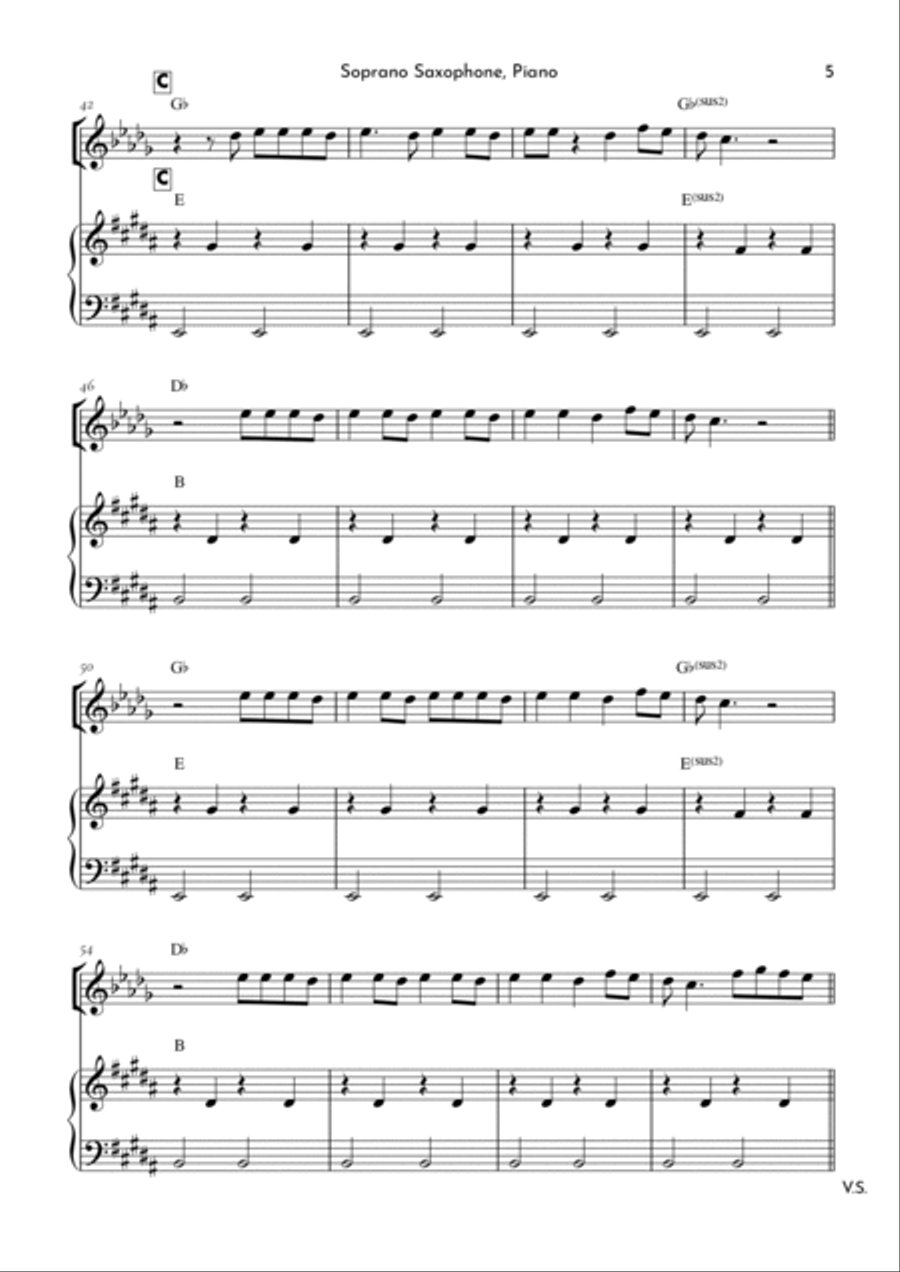 Calm Down Soprano Saxophone scores gallery preview page 5