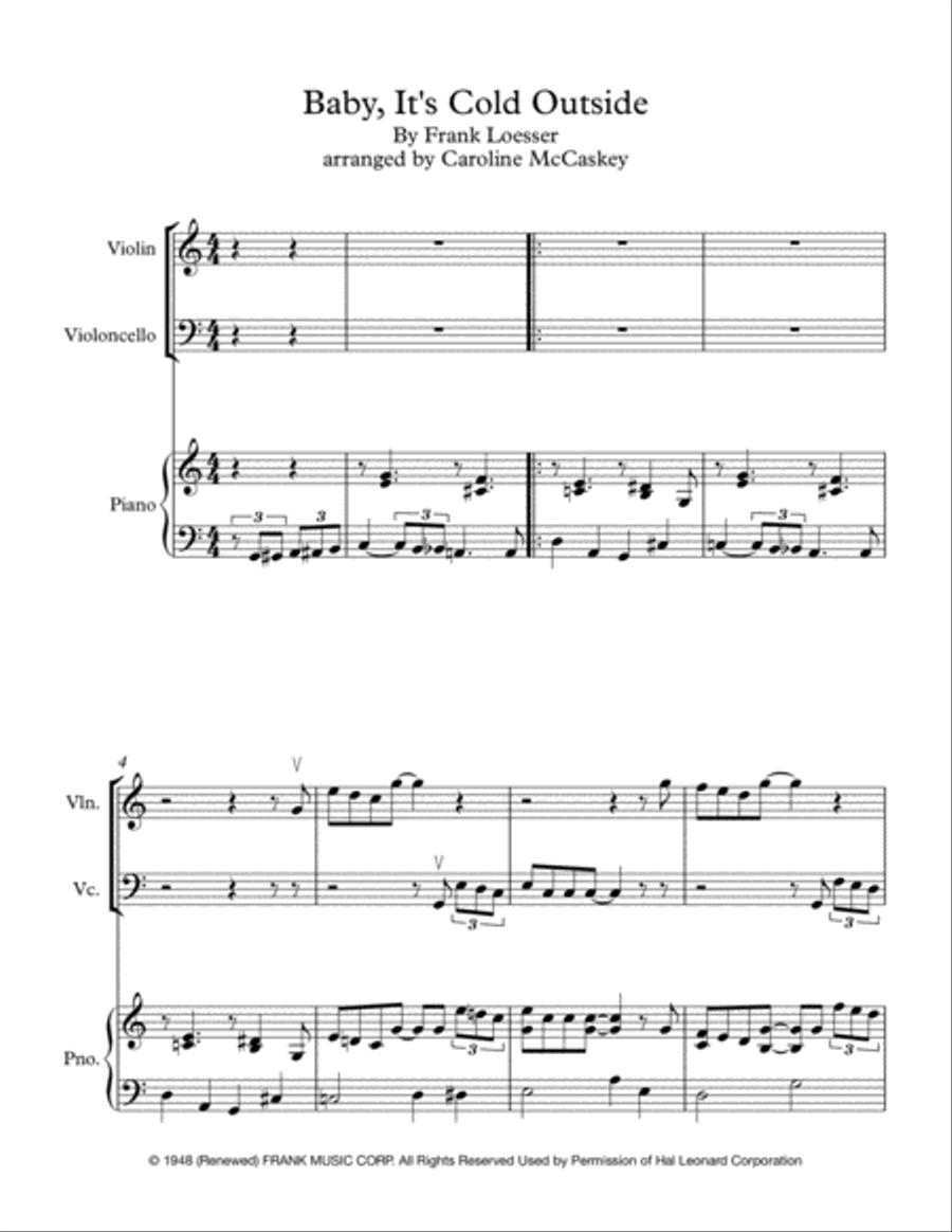 Baby, It's Cold Outside Baby, It's Cold Outside Piano Trio scores gallery preview page 2