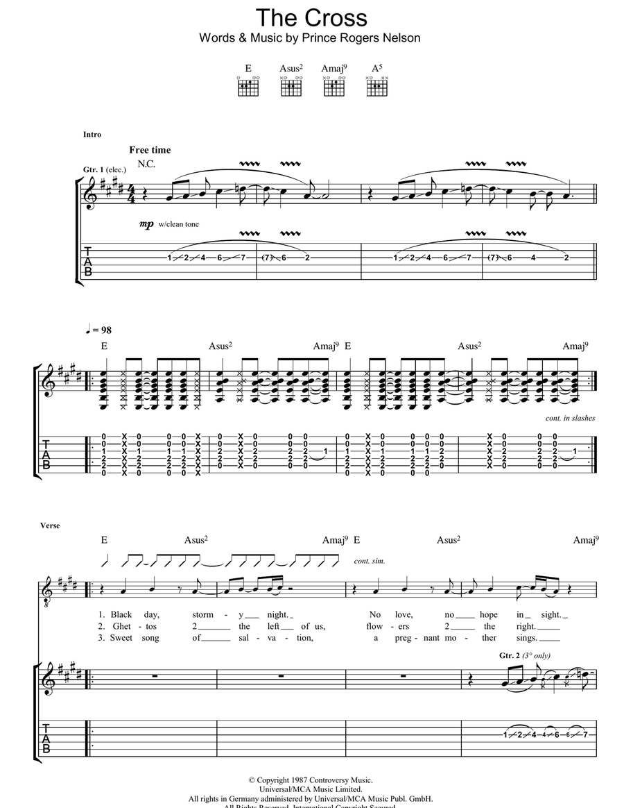 The Cross Acoustic Guitar scores gallery preview page 1