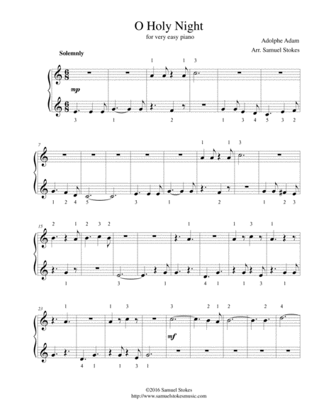 O Holy Night - for very easy piano image number null