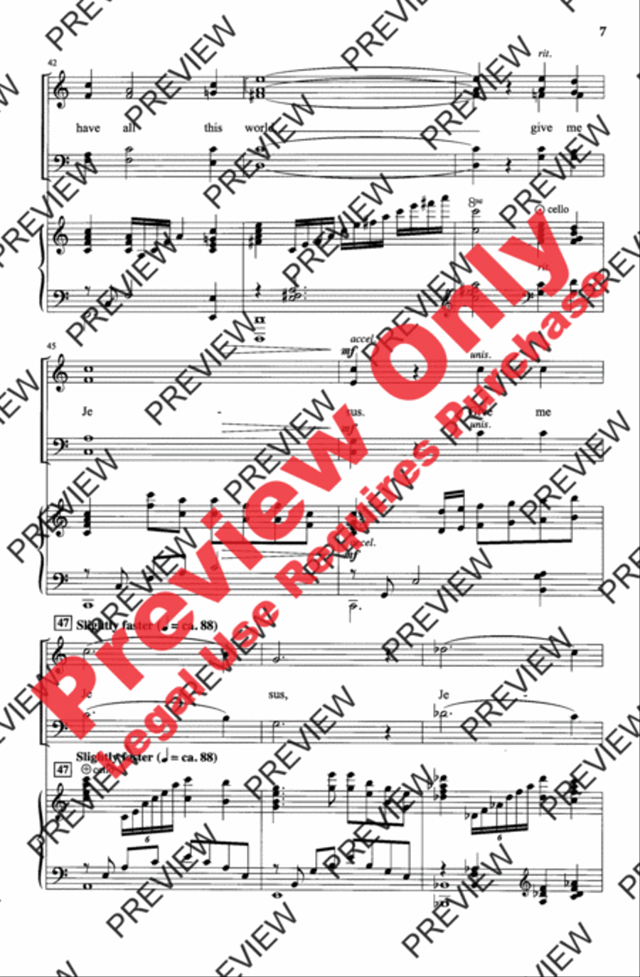 More Precious Than Silver with Give Me Jesus 4-Part scores gallery preview page 7