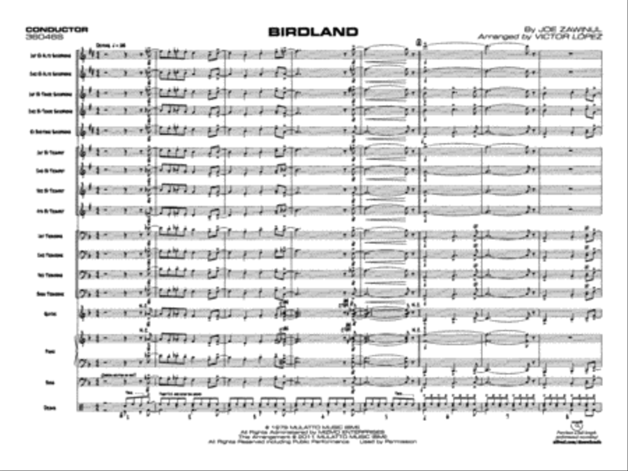 Birdland Jazz Ensemble scores gallery preview page 22