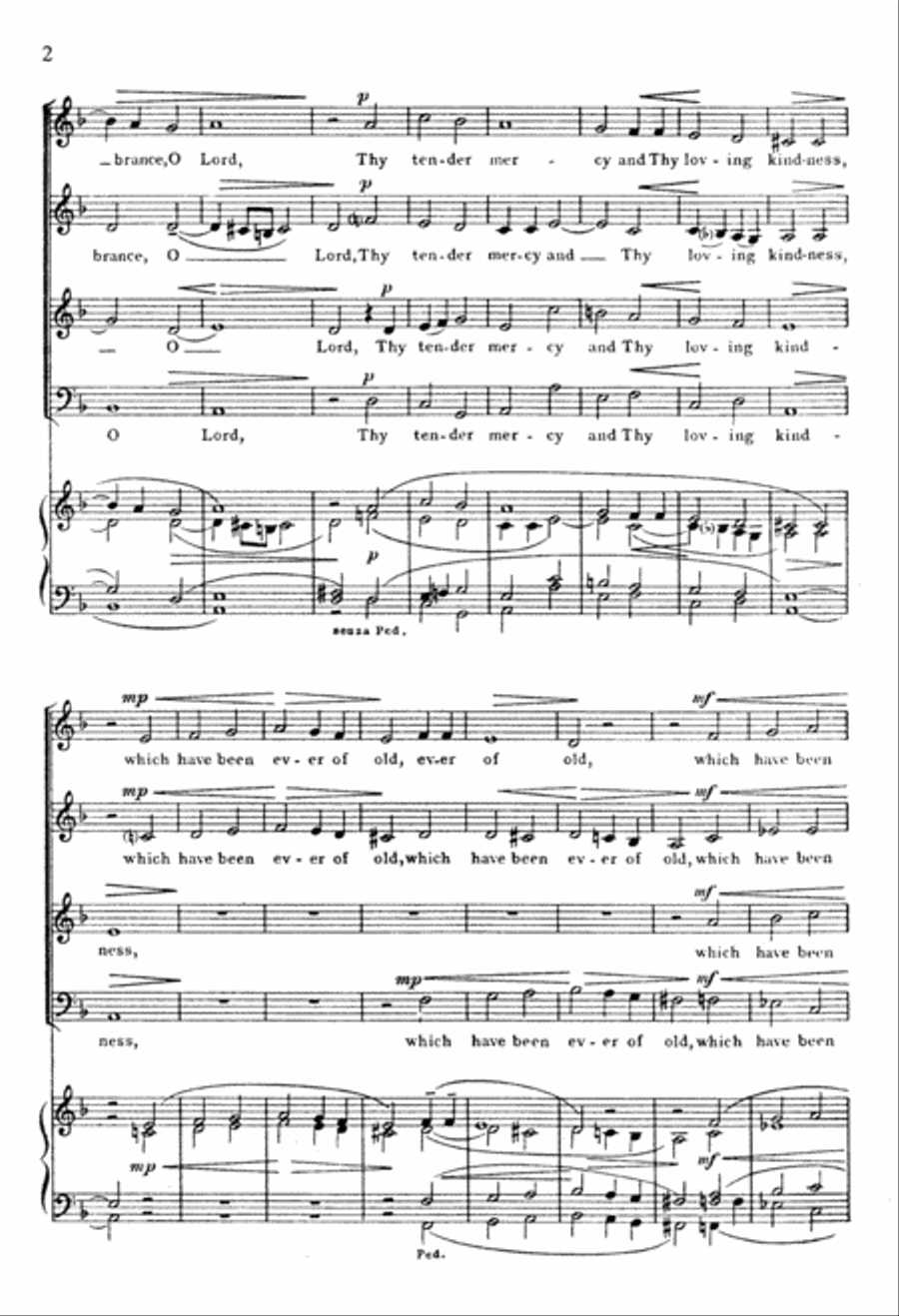 Call to Remembrance, O Lord 4-Part scores gallery preview page 3