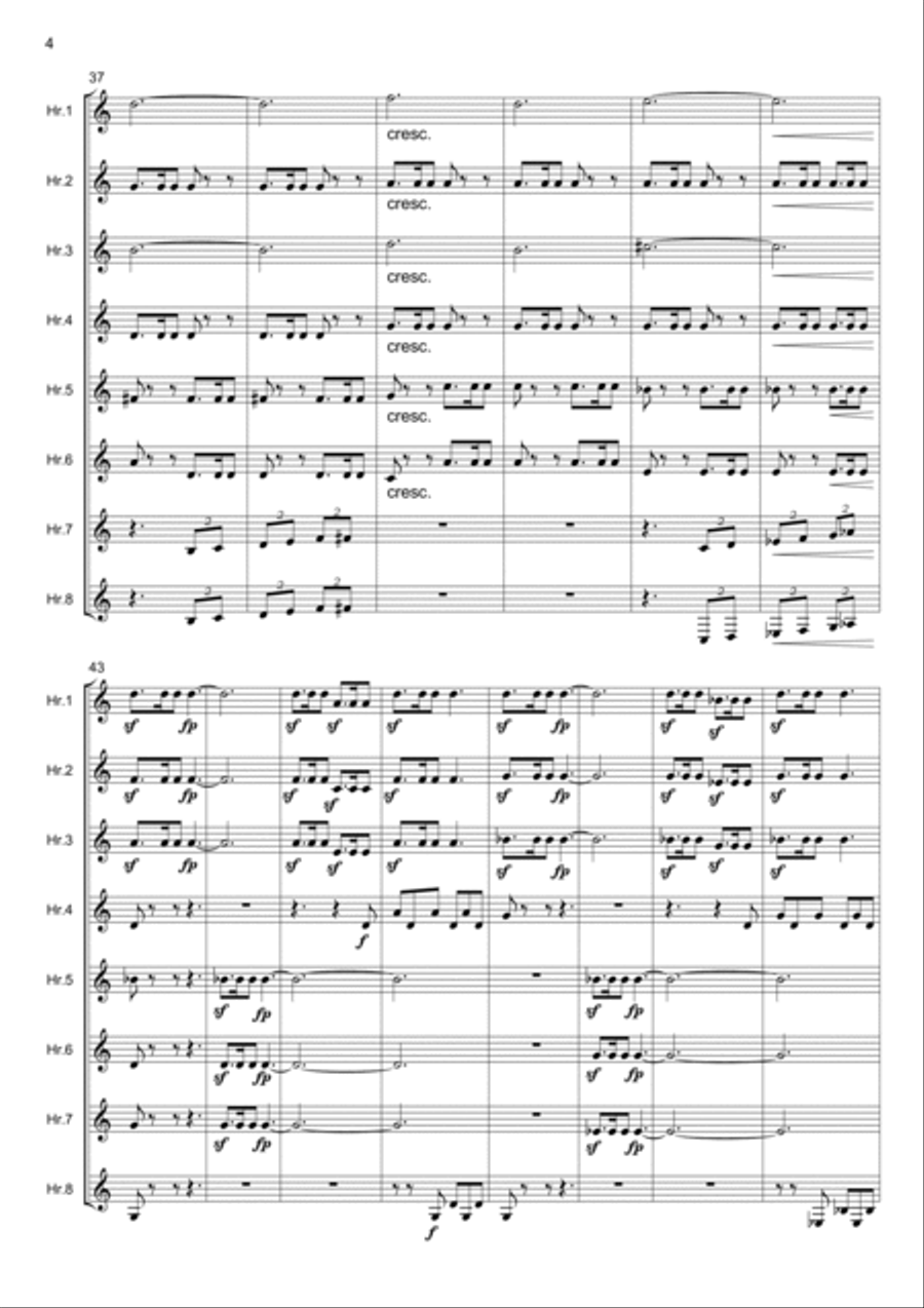 Fanfare 1 Horn scores gallery preview page 4