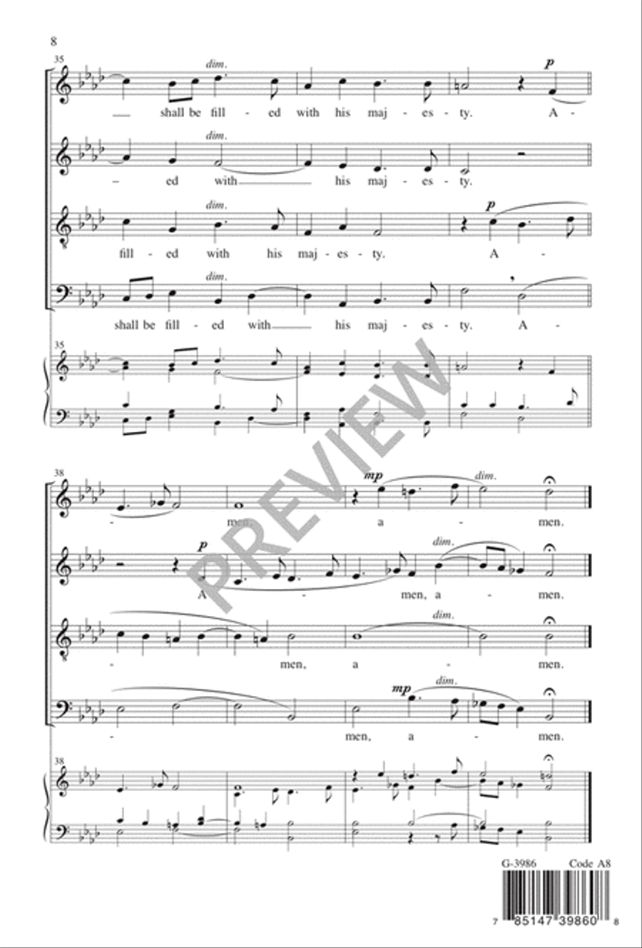 Blessed Be the Lord God Blessed Be the Lord God 4-Part scores gallery preview page 9