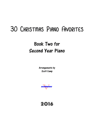 30 Christmas Piano Favorites for Second Year Piano